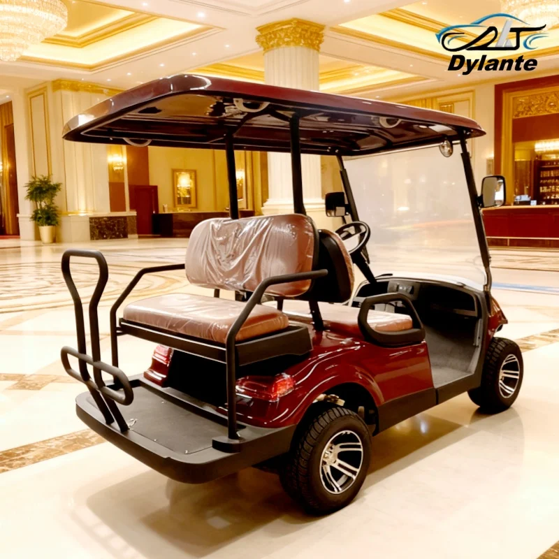 عربة جولف كهربائية جديدة مخصصة 4 أشخاص بطارية ليثيوم دراجة كهربائية للصيد طويلة التحمل مع حزام أمان عالي الجودة