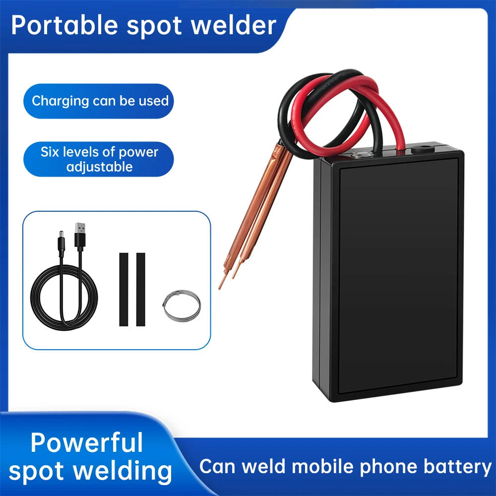 

DIY Storage Mini Touch Welder Portable Transistor DIY Mini Spot Welder 5V 6 Speed Adjustable 18650 Li-ion Battery Spot Welding