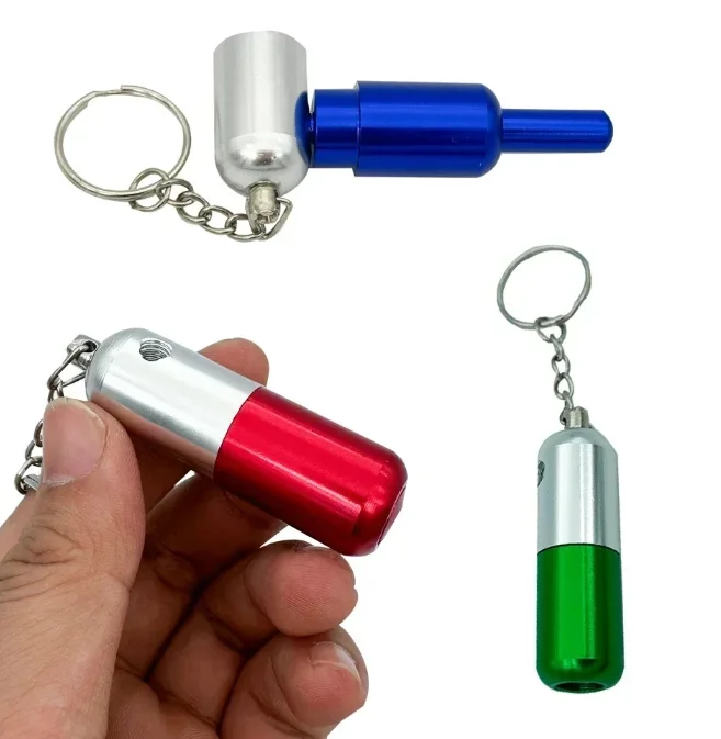 Pill Shaped Keychain Pendant Smoking Accessory Can Be Used As A Gift for Boys