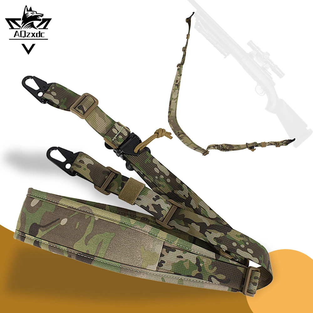 

Tactical Rifle Gun Strap Airsoft 2 Point Sling Quick Adjustable Gun Sling with Shoulder Strap Hunting Rifle Shooting Accessories