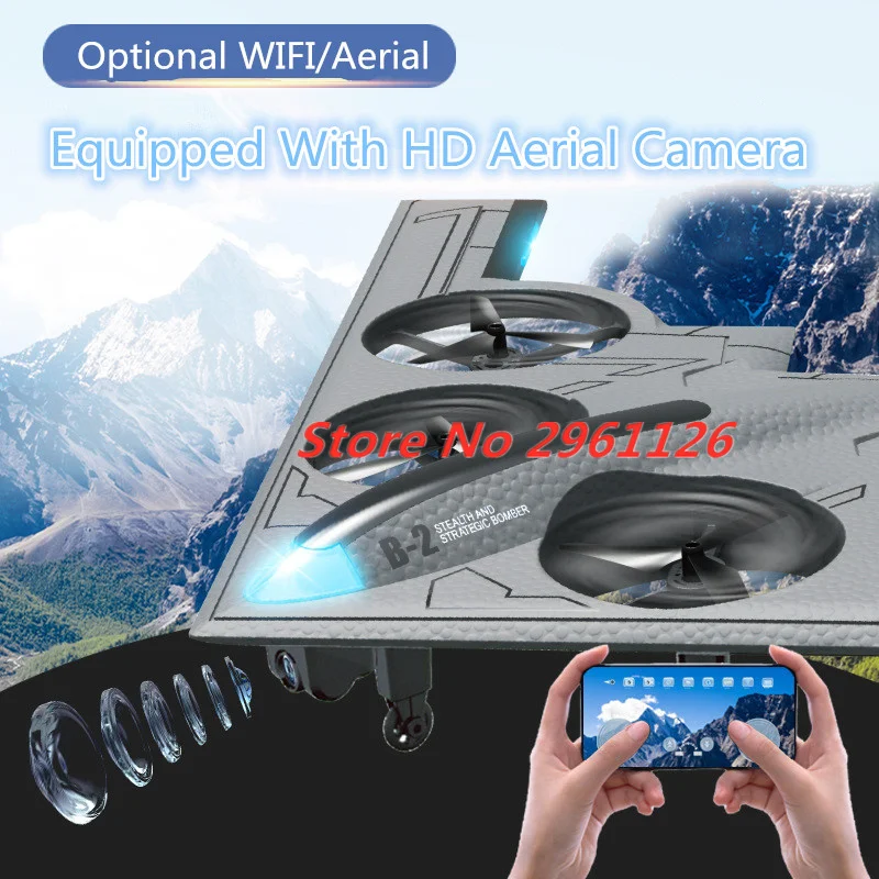 B2 Styling WIFI FPV Smart Hover Modello di caccia telecomandato 2.4G Senza testa Una chiave Decollo Turbofan Struttura RC Aereo Aereo