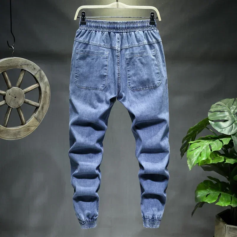 

Plus Size 7XL 8XL 9XL 10XL Men's Jeans Fashion Casual Jogger Harem Denim Pants 3 Colors Hip Hop Splice Slim Male Trousers