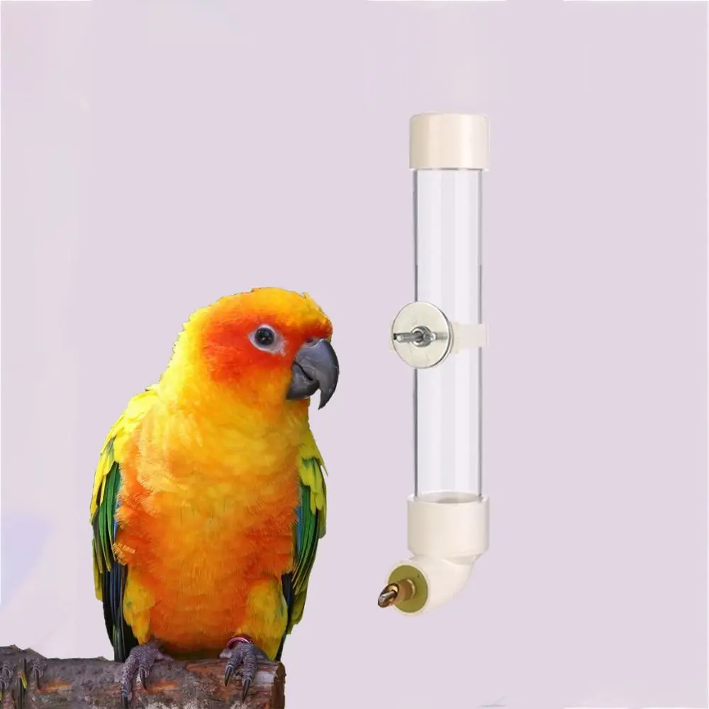 

Birds Water Feeder 130ml Bird Cage Hanging Parakeet Automatic Water Dispenser Plastic Parrot Cage Needle-bitting Drinker Bottle