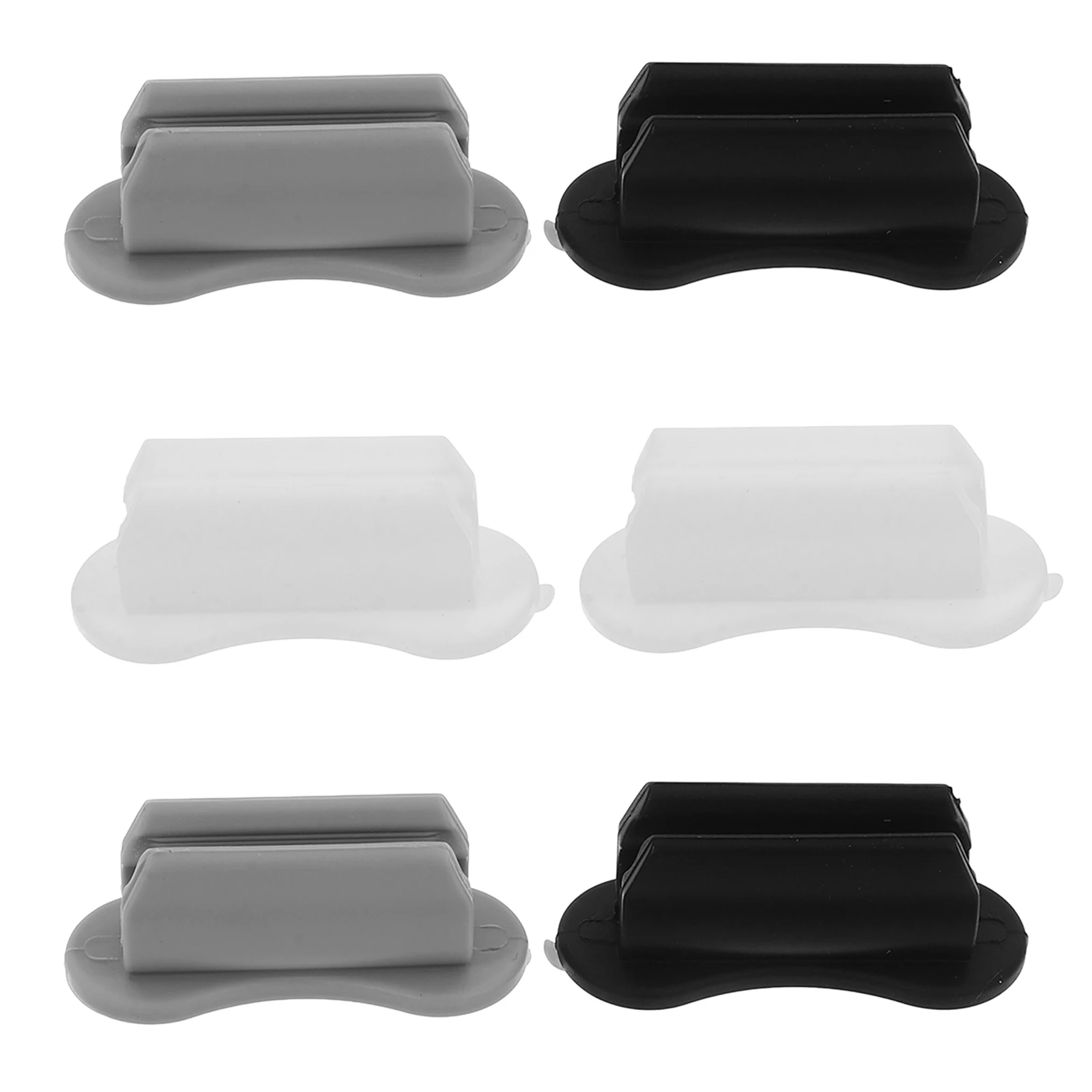 

6pcs Self Holder Desk Silicone Pen Holder Adhesive Wall Mounted Pen Clip Strong Adhesive Dual Slot Nonslip Silicone Kids