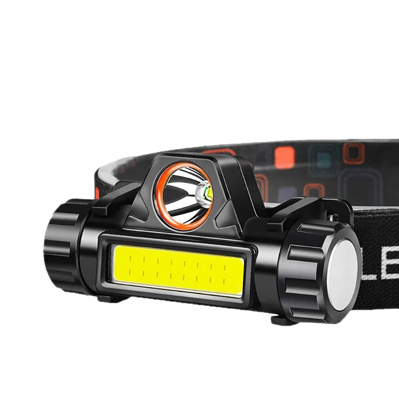 Headlamp: High-Brightness Head-Mounted Light for Night Fishing, Rechargeable, Waterproof LED Outdoor Mini Mining Light