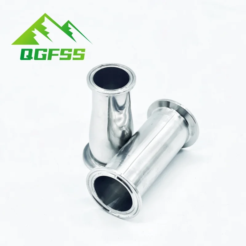 O/D 19/25/32/38/45/51/63/76/89/102mm Reducer SS304 Stainless Steel Sanitary Ferrule 50.5-119mm Concentic Pipe Fitting  Tri Clamp