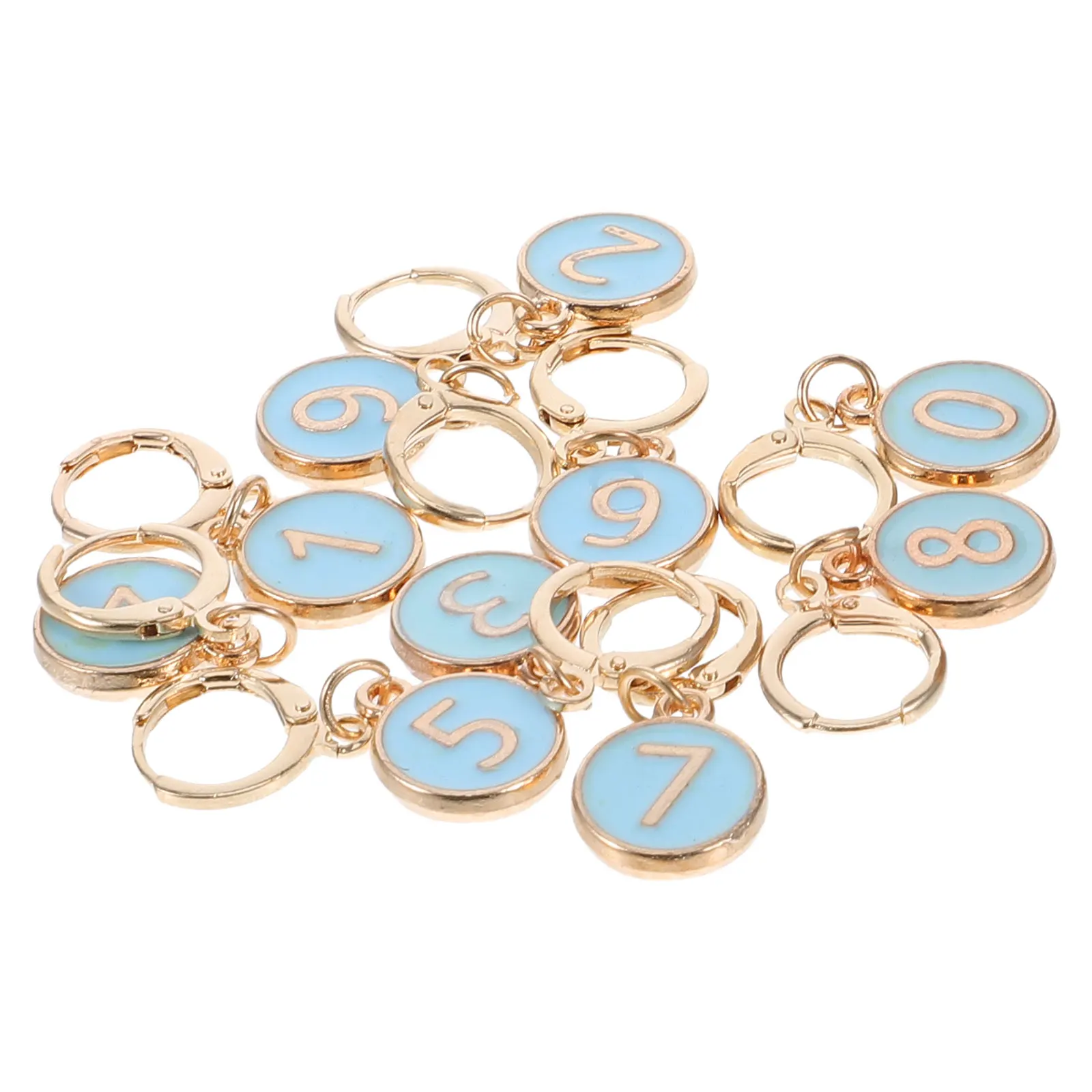 

1 set Needle Count Recorder Stitch Marker Crochet Metal Row Counters circle stitch markers numbered alloy round holder set yarn