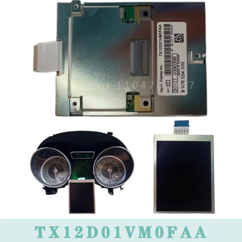 TX12D01VM0FAA LCD Display For M-ercedes W166 X166 W156 W212 GL350 GL450 GL550 GLE320 ML400 Instrument Cluster Screen Replacement