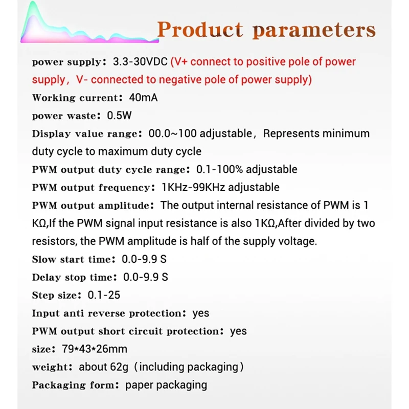 مولد إشارة LCD PWM وضع مزدوج ، تردد النبض ، مولد موجة مربعة قابل للتعديل ، 1Hz-99Khz ، دورة العمل