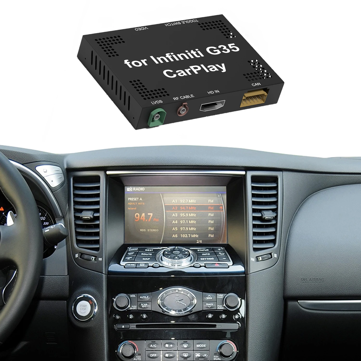 

Wireless Carplay Android Auto Qx70 Q70L G35 FX35 FX50 EX25 EX35 Gps Navigation Auto Electronics Module For Infiniti Car