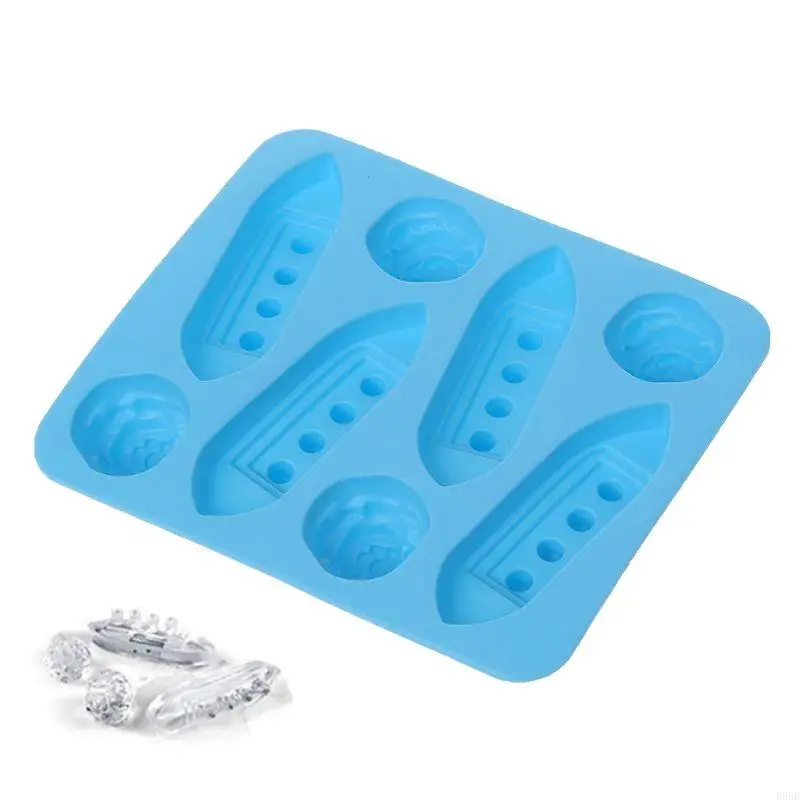 Silicone Bandejas para moldear molde tallado Titanic con forma para bebidas fiesta B95B