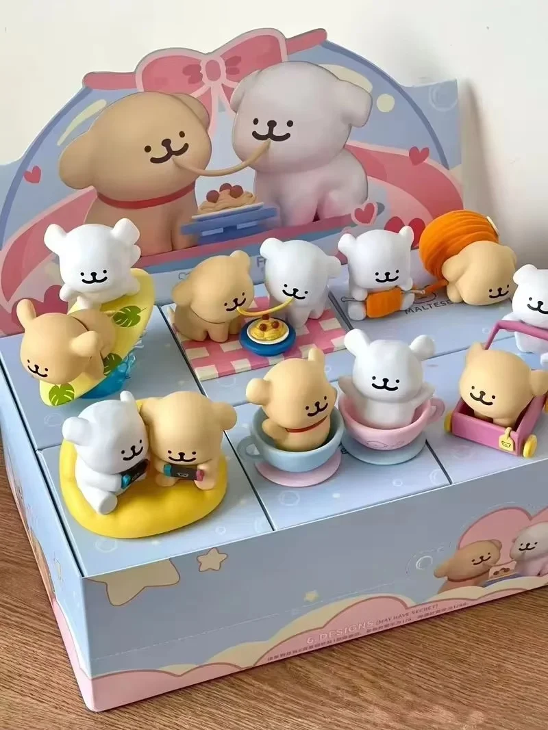 

Новая популярная кавайная мальтийская радостная серия слепая коробка собака фигурка куклы игрушка настольное украшение для фанатов детская игрушка на день рождения подарок