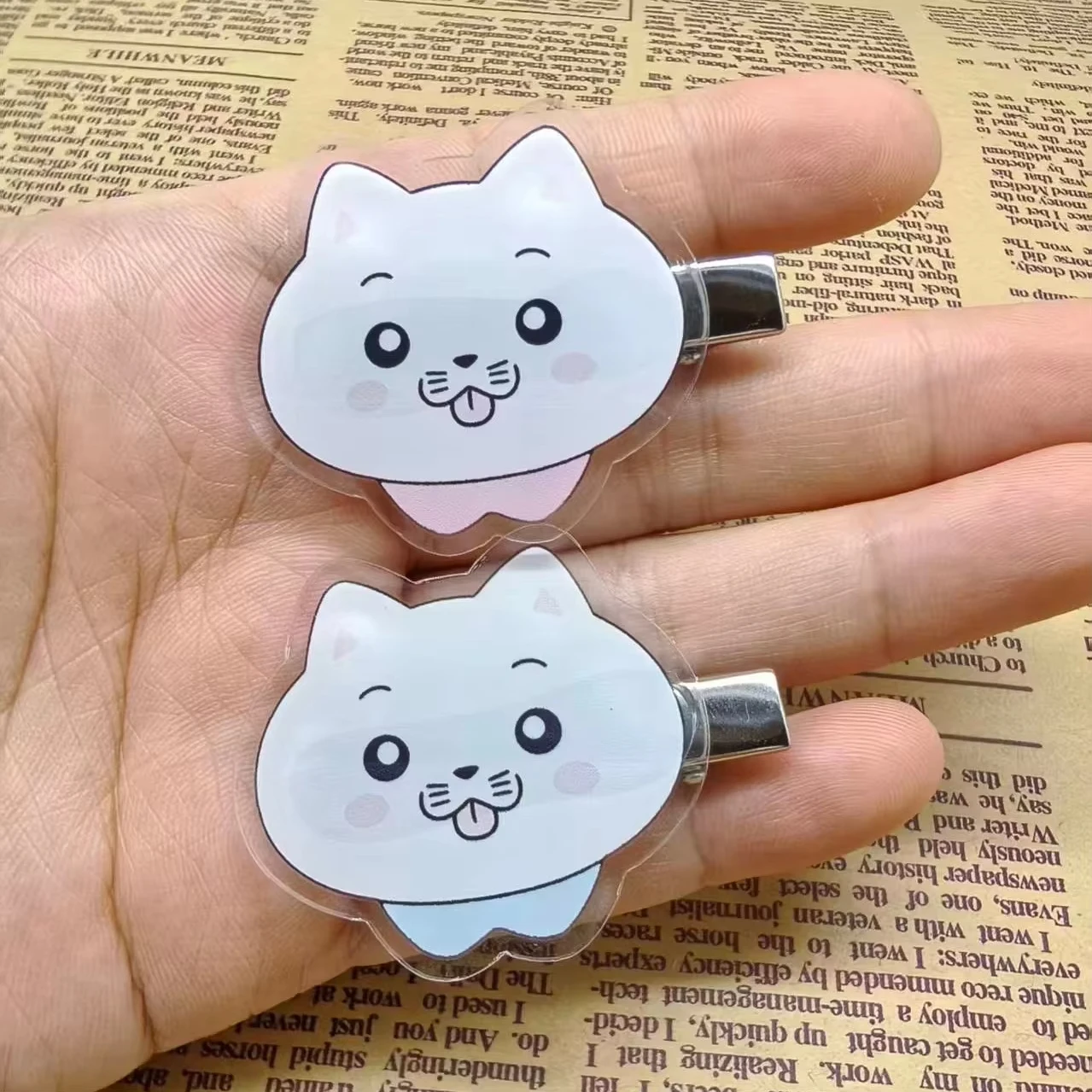 2pcs The Summer Hikaru Died Hairclip Anime Yoshiki Hikaru Cosplay Acrylic Cute Cat Hairpin For Girls Daily Decor Collection Gift
