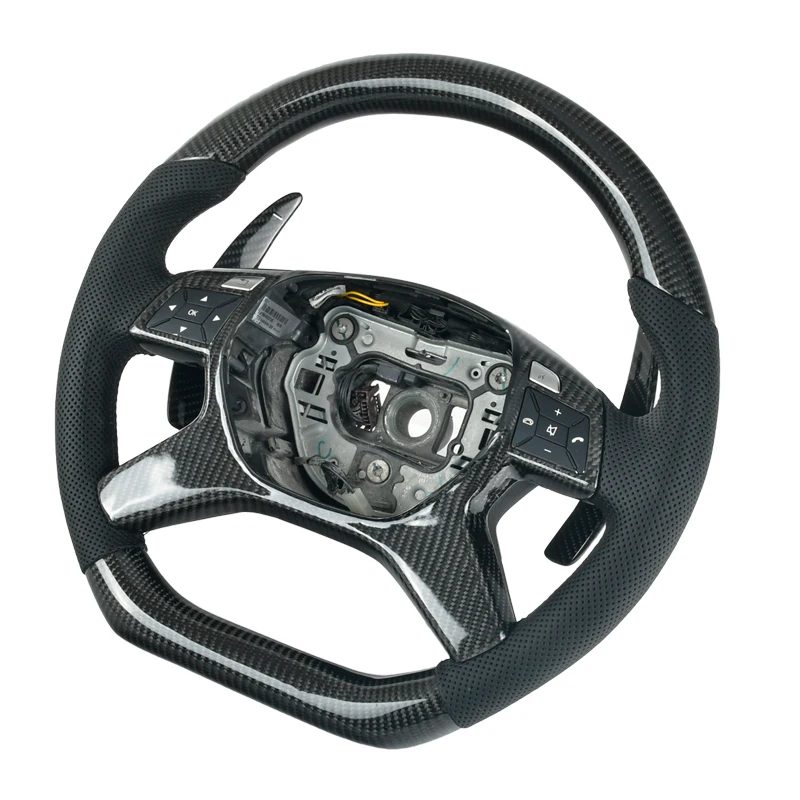 Carbon Steering Wheel For Mercedes G CLK E CLS SL Class W209 W211 W219 W463 R230 2009 2010 2011 2012 2013