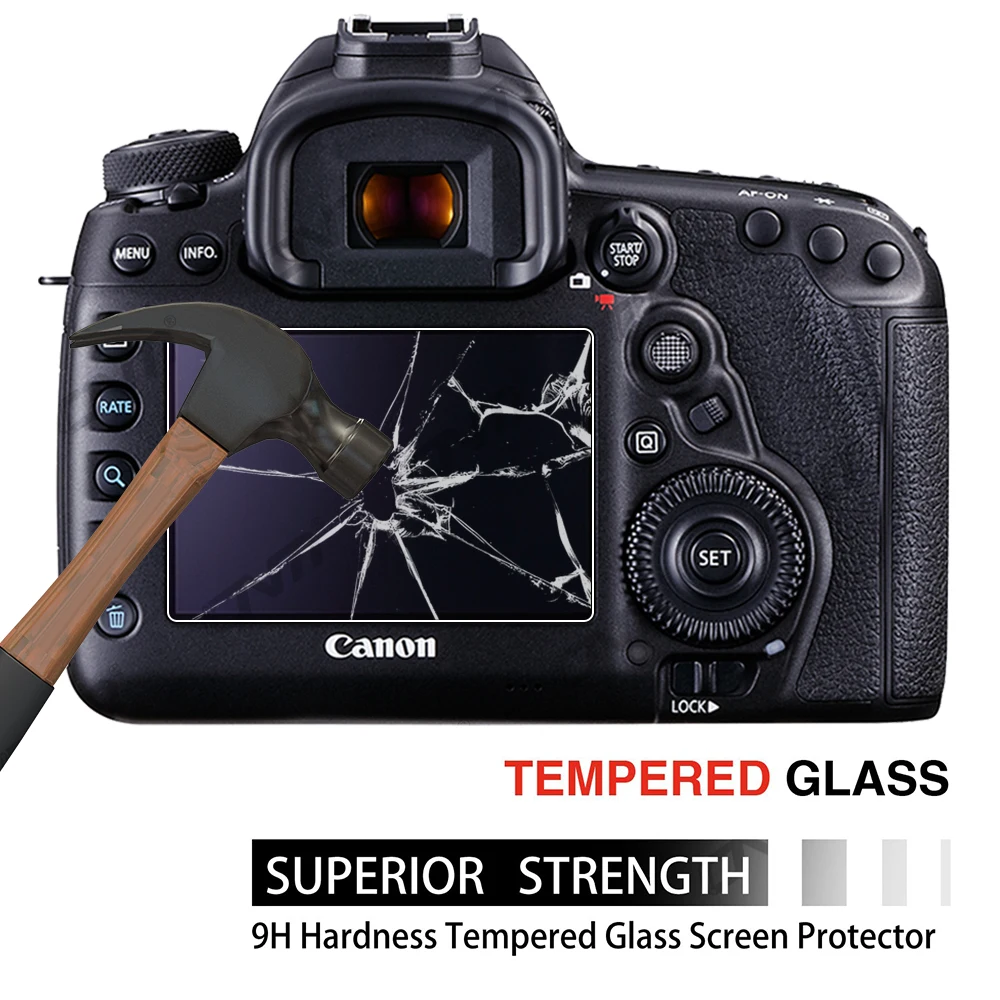 2Pack Tempered Glass for Canon EOS 5D Mark IV III 5DSR 5DS Camera Screen Protector Anti-Scratch  Accessories Protective Glass