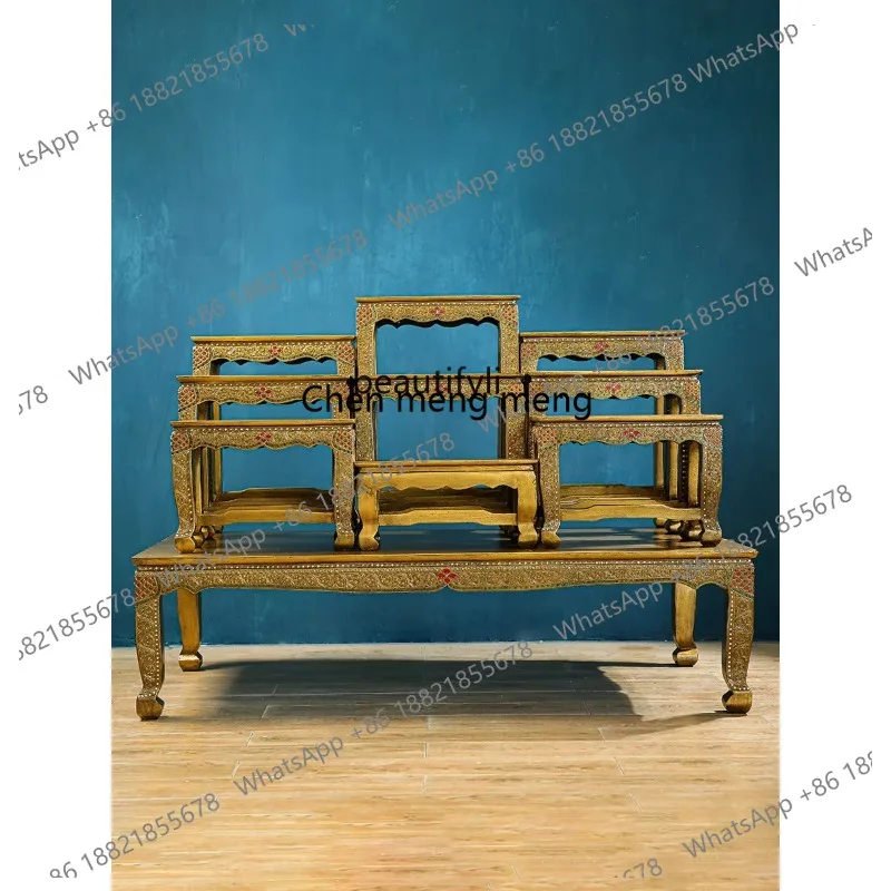 ss26 Altar Buddha Table Thai Style Buddha Shrine Household Altar Worship Table Hallway Buddha Niche Altar Incense Burner Table