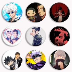 Jujutsu Kaisen Satoru Gojo and Suguru Geto Fanart Button Pin Funny Meme Brooch Creative Japan Comic Anime Badge Bag Fans Collect