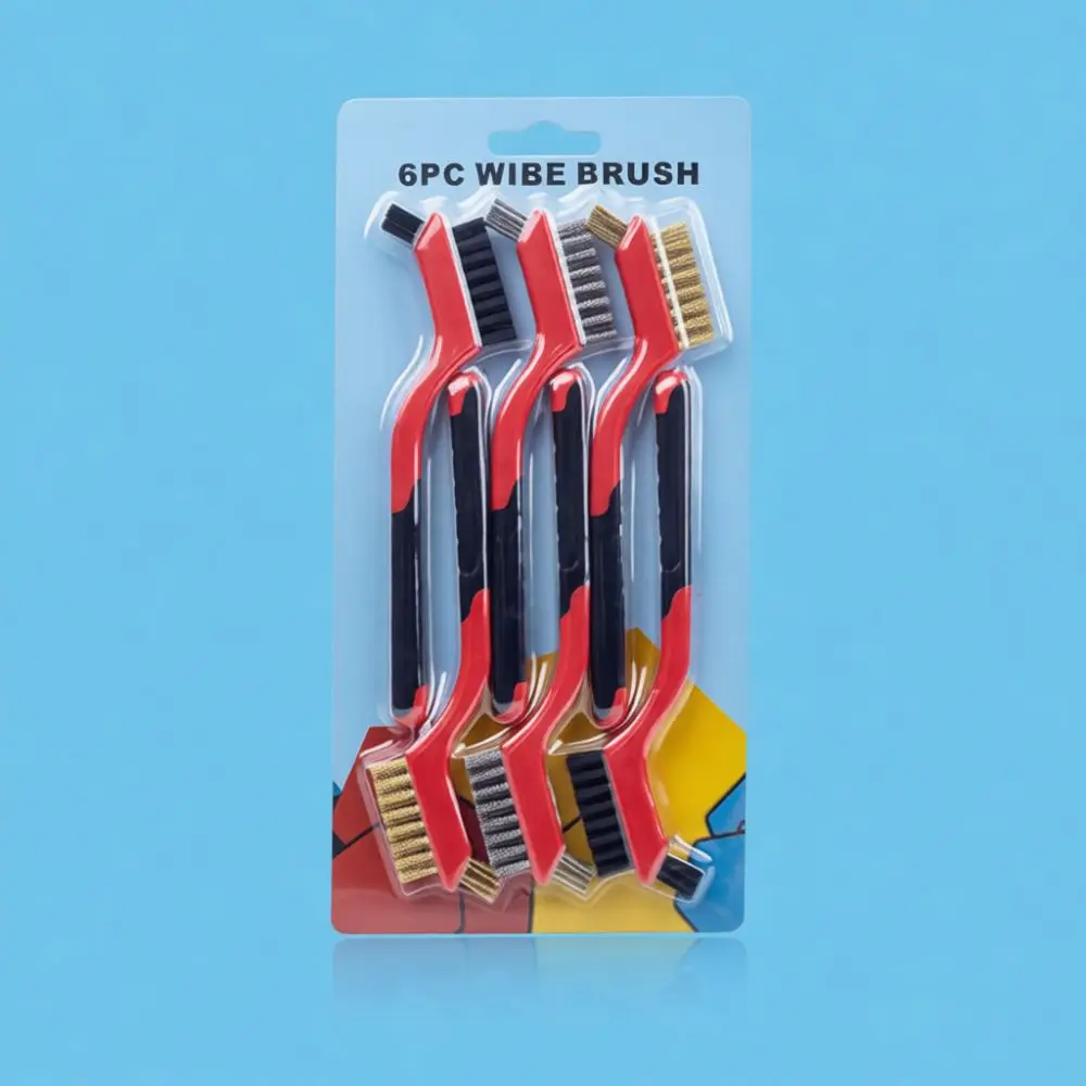 Double Headed Steel Wire Brush For Industrial Rust Removal Cleaning Tool Compact Scrubbing Brush For Kitchen Household Stains