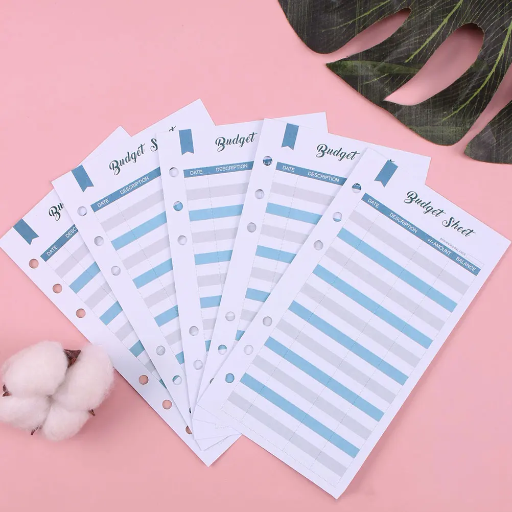 

24PCS Envelope Insert Core Cash Budget Sheets Expense Tracking Consumption Cards Paper Plan Lightweight Office School