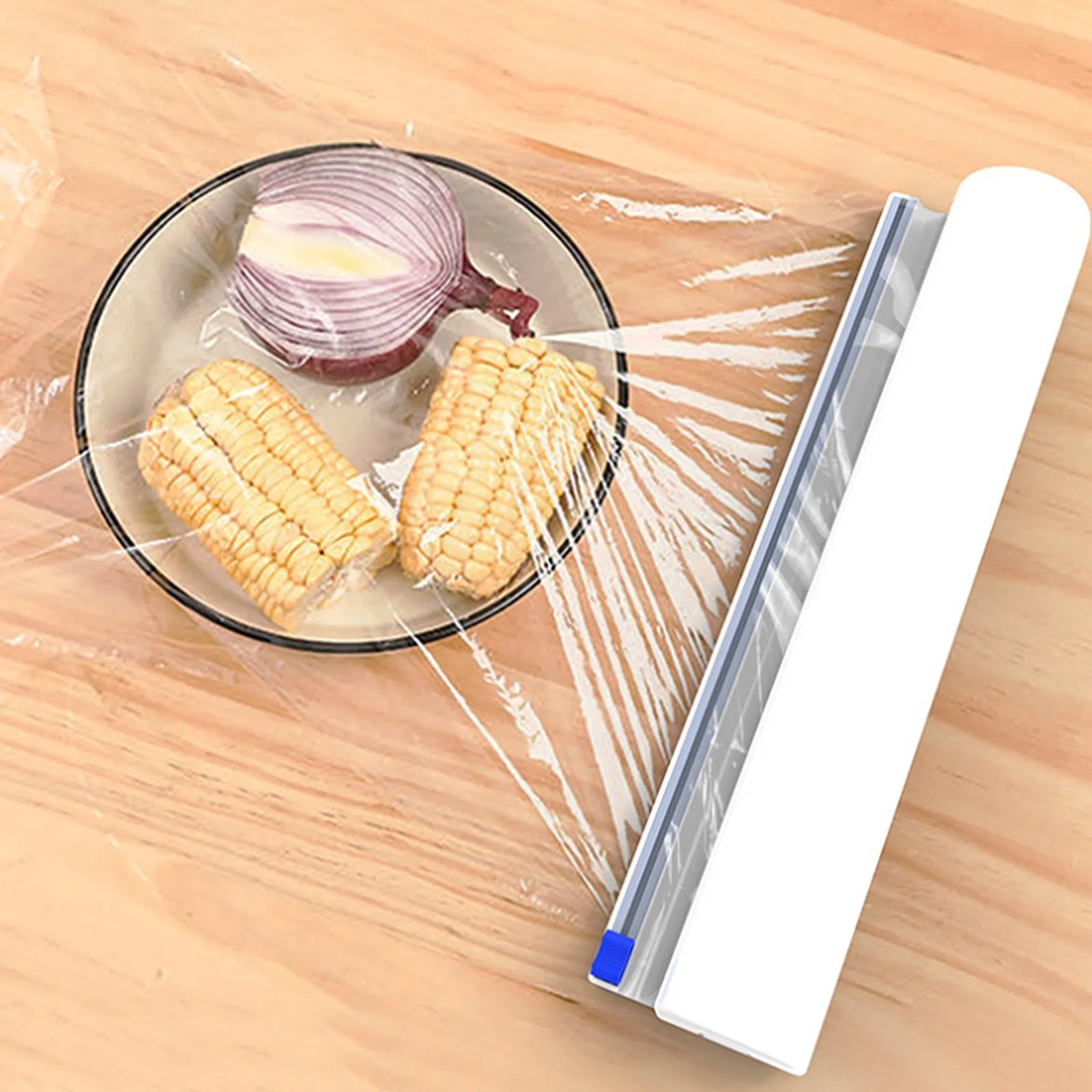 Cling Film Cutter with Strong Suction Base – Compact Plastic Wrap Dispenser for Home, Hotel & Restaurant Kitchen