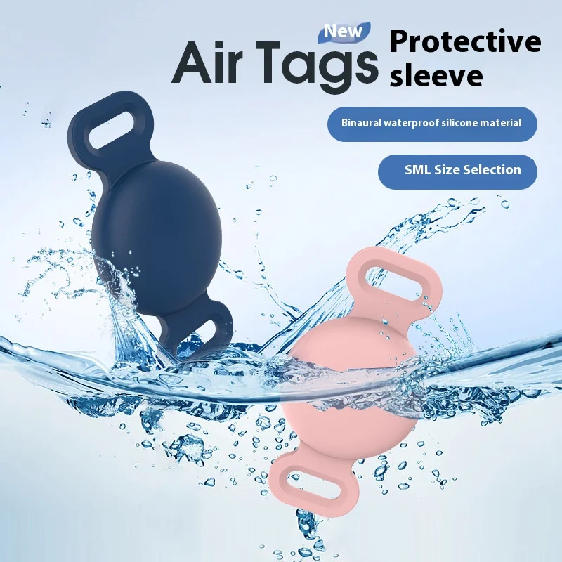 For Phone Two Ear Locator Silicone AirTag Protection Waterproof Anti Loss Pet Collar Tracker Glow In The Dark Multi Functional