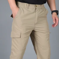 Pantalones Cargo tácticos para hombre, pantalones informales impermeables con múltiples bolsillos, ropa de trabajo para exteriores, pantalones de entrenamiento para acampar y senderismo resistentes al desgaste