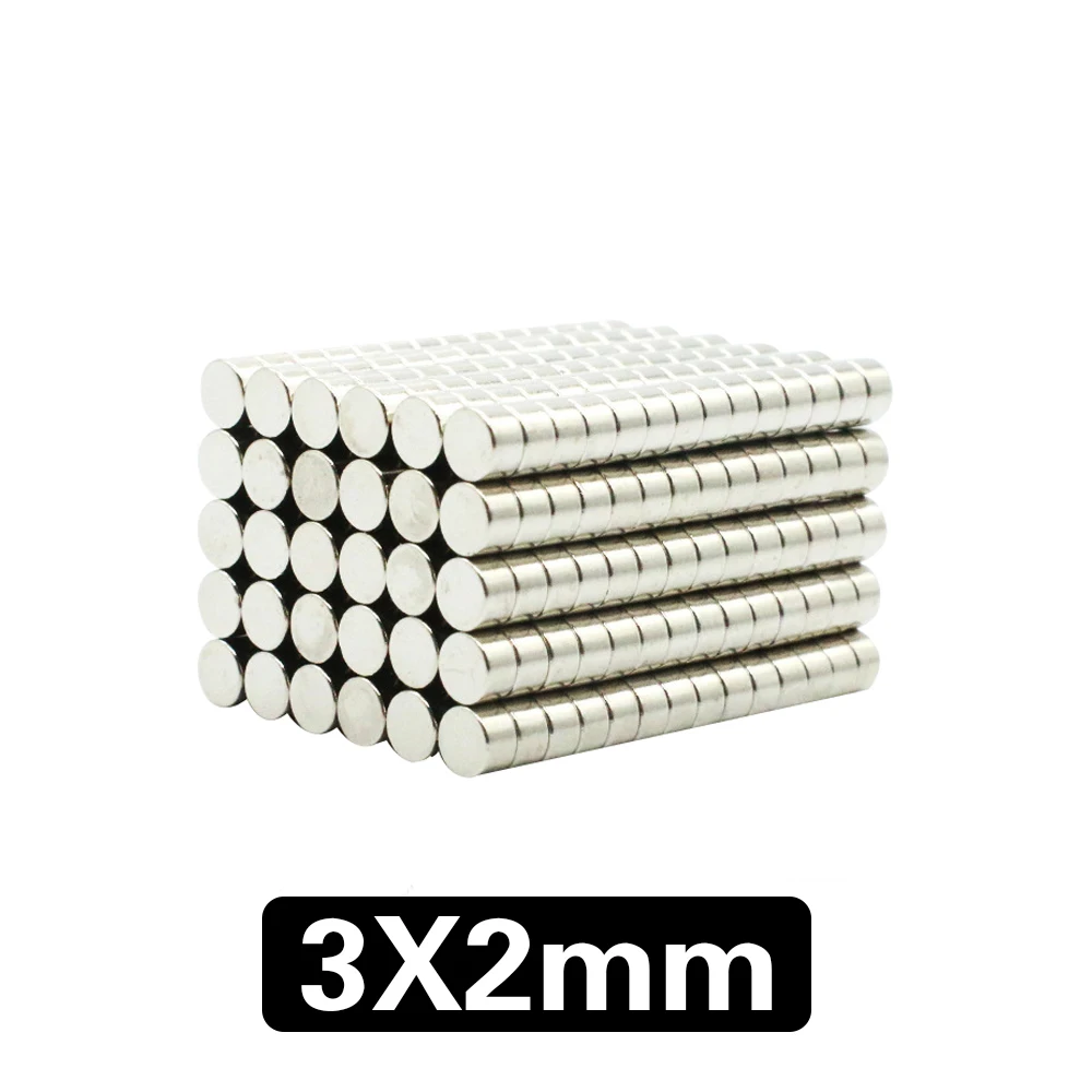 20/50/100/200/500/1000PCS 3x2mm Minor Disc Search Magnet Small Round Magnets 3x2mm Neodymium Permanent Magnets Strong 3*2 mm