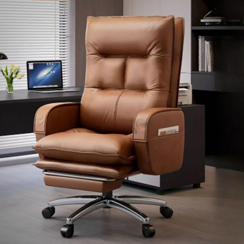 

Fancy Leather Executive Office Chair Back Support Design Home Ergonomic Chair Chaise Gaming Fauteuil Bureau Office Furniture