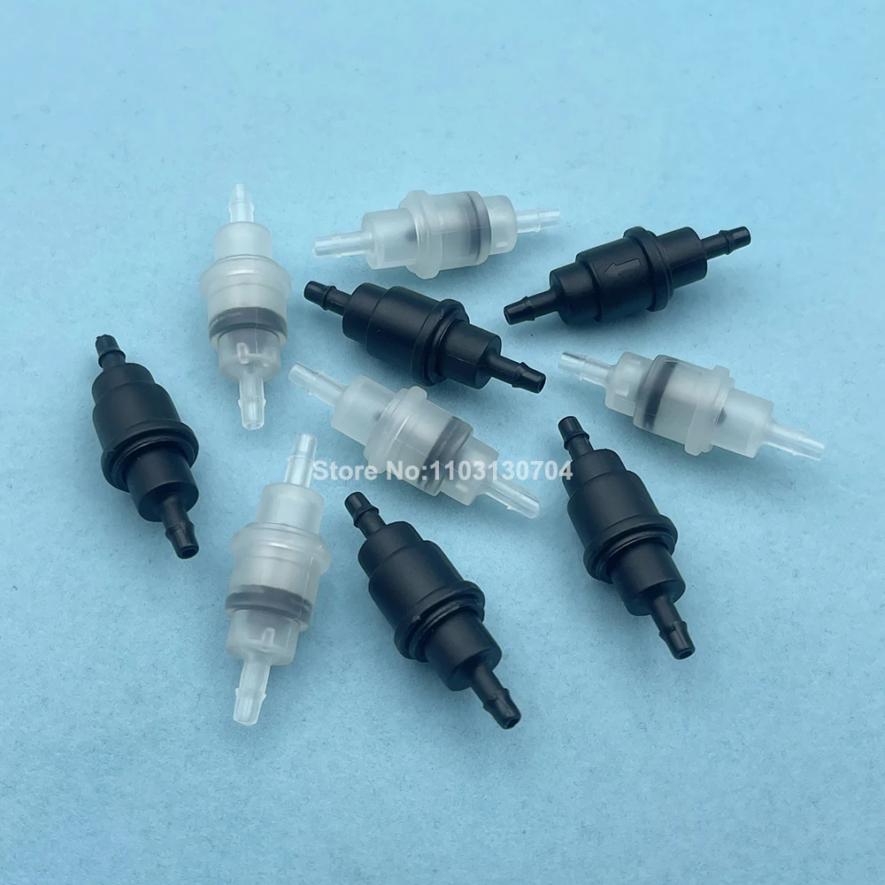 8PCS Plastic One Way Manual Ink Tube Valve Non Return Valve Hose Pipe Switch Connector for UV Solvent Printer Bulk Supply System