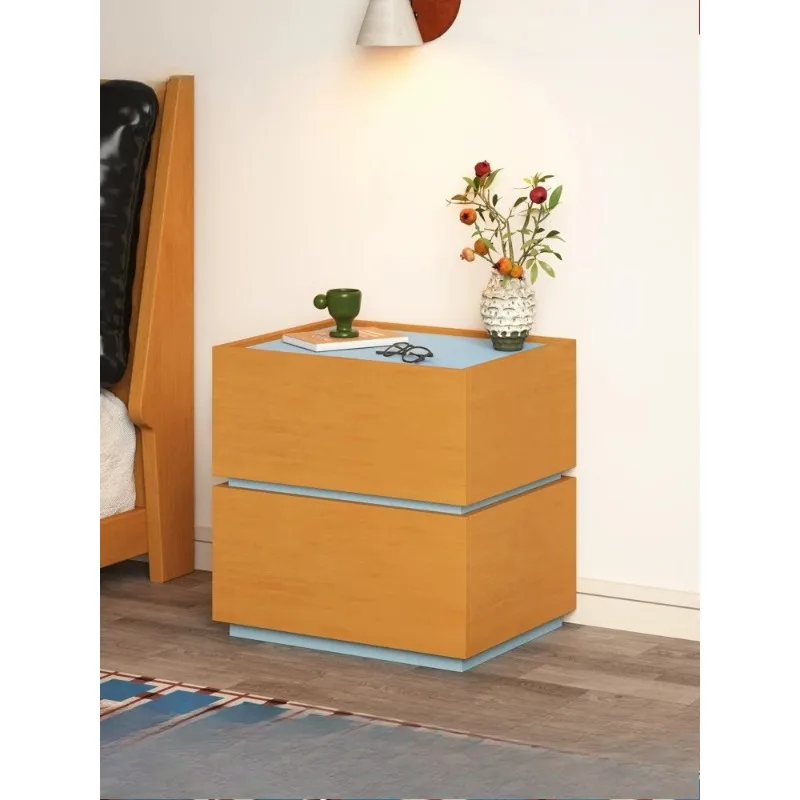 Nordic style bedside table, small household bedroom locker, free combination module cabinet