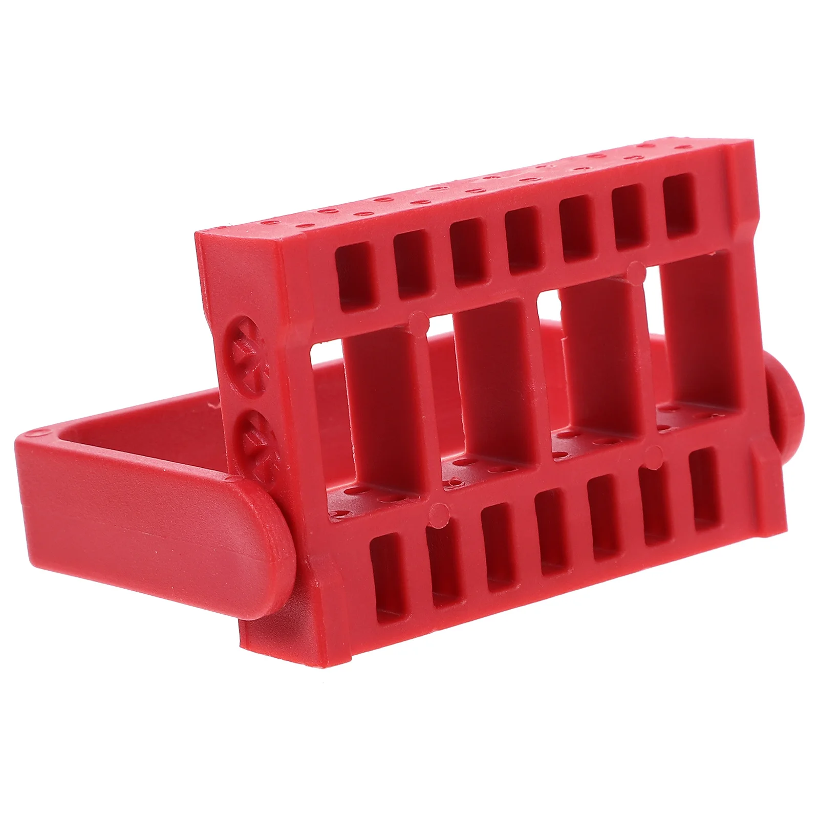 

Nail Grinding Tool Box Manicure Organizer Grinding Head Storage Holder Portable Lightweight Large Capacity Red