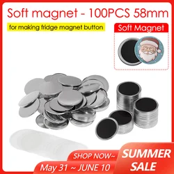 50/100PCS 25-75mm Magnet Refrigerator Badge Pin Button Maker Parts DIY Badge Button Pins for Art Crafts Making Fridge Badges Set