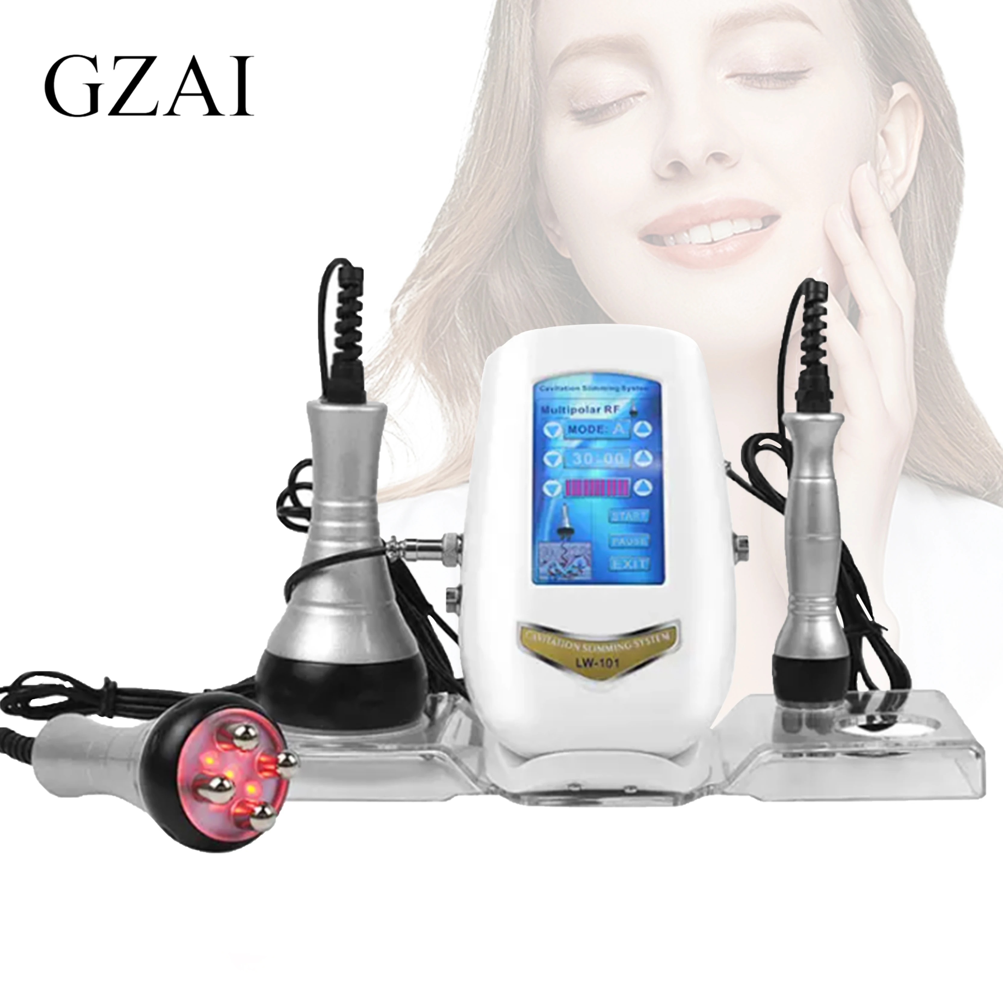 

GZAI 40K vacuum Cavitation machine - a powerful slimming and body massage device that tightens the skin and relieves pain