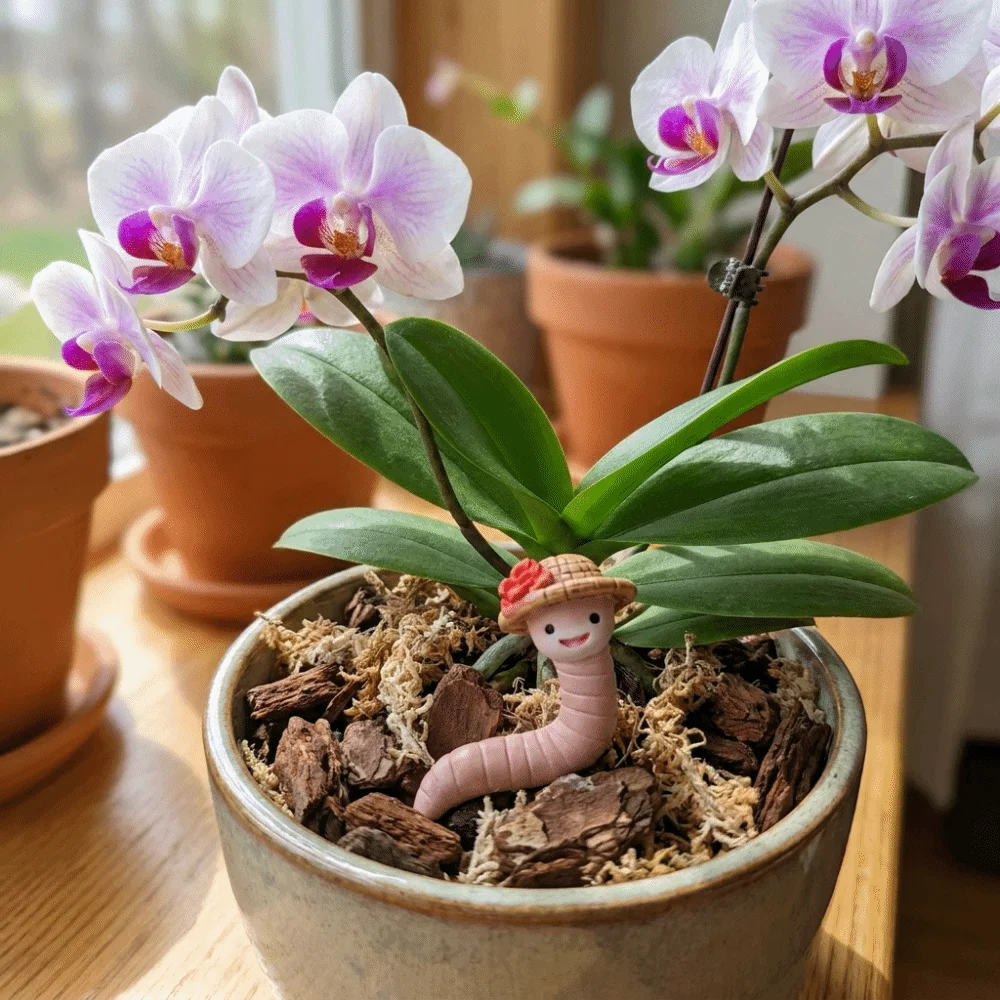 3PCS/SET Realistic Earthworm Flowerpot Decoration Novelty Decorative Earthworm Ornaments Resin Mini Landscape Statues