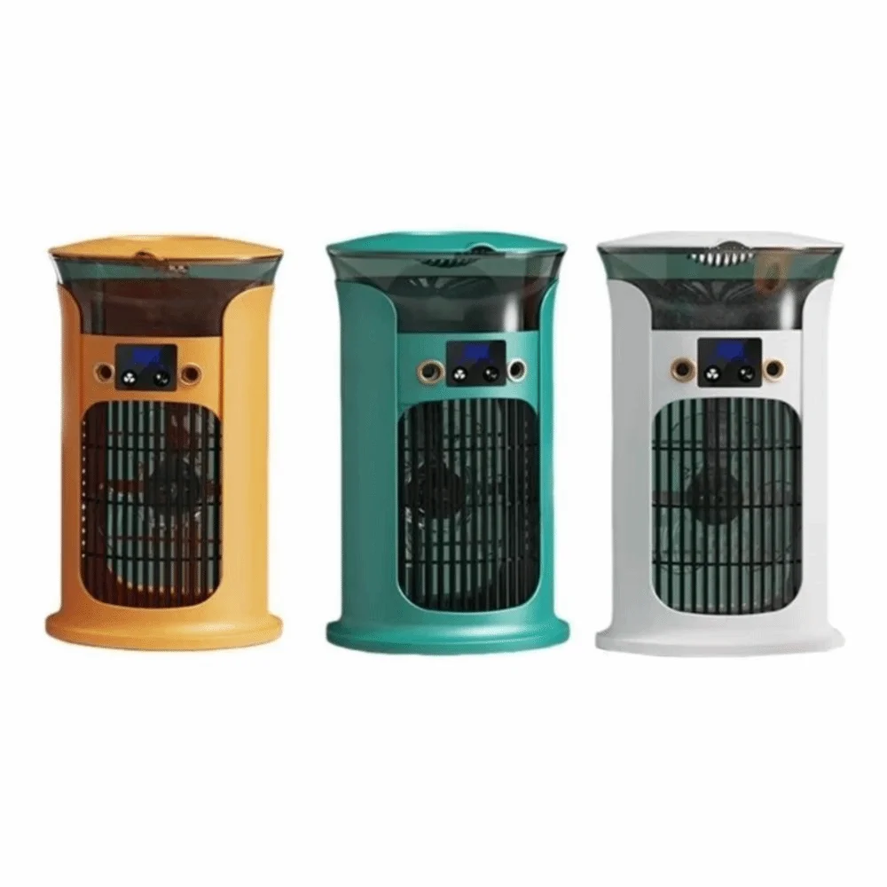 3 Speed Portable Air Cooler Silent Timer Low Noise Operation Electric Fan Spray Humidification Small Size USB Fan Home Use