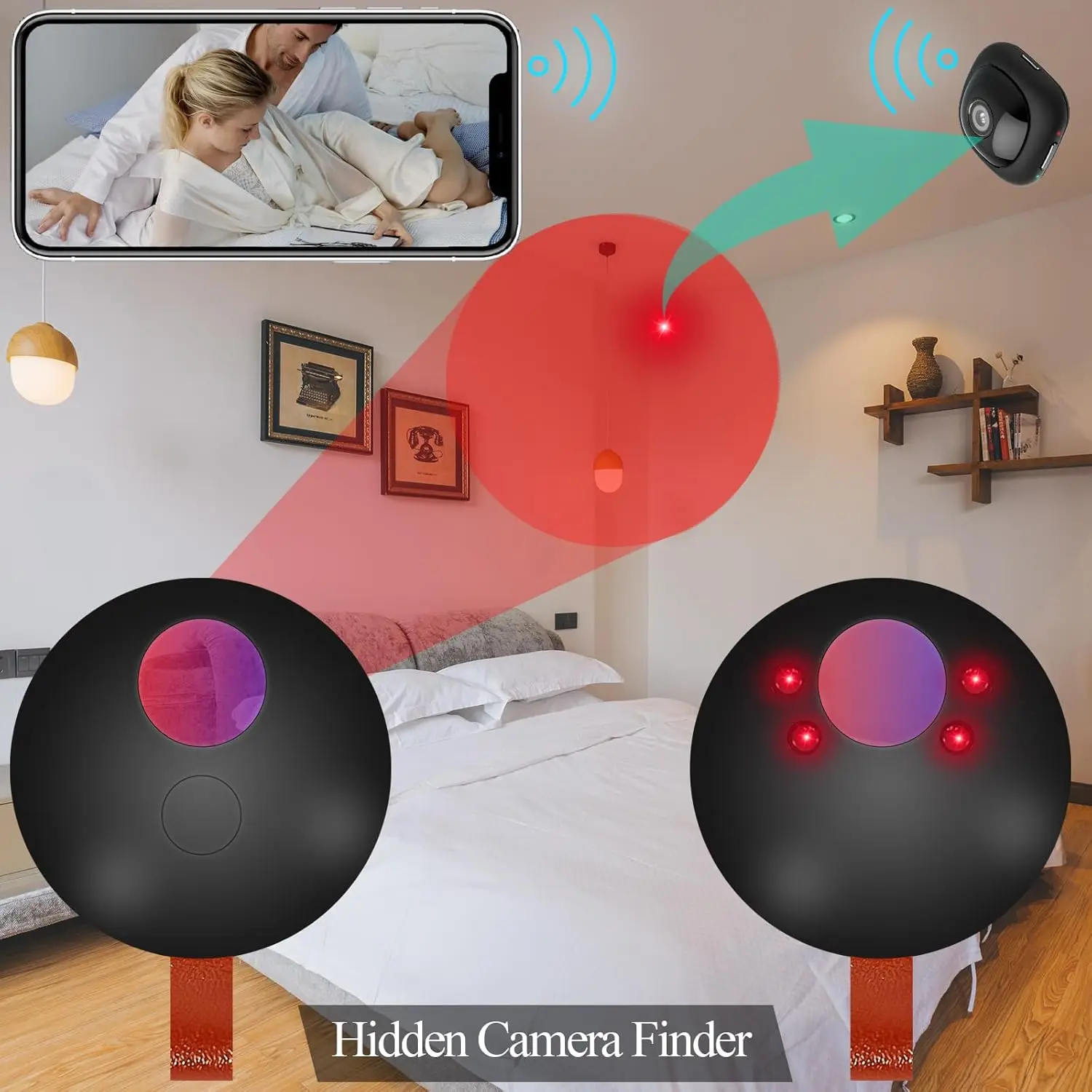 Hidden Camera Detectors, Listening Device Car Tracking Detector Spy Gadgets Bug Detector Protect Your Privacy in Hotels,Travels