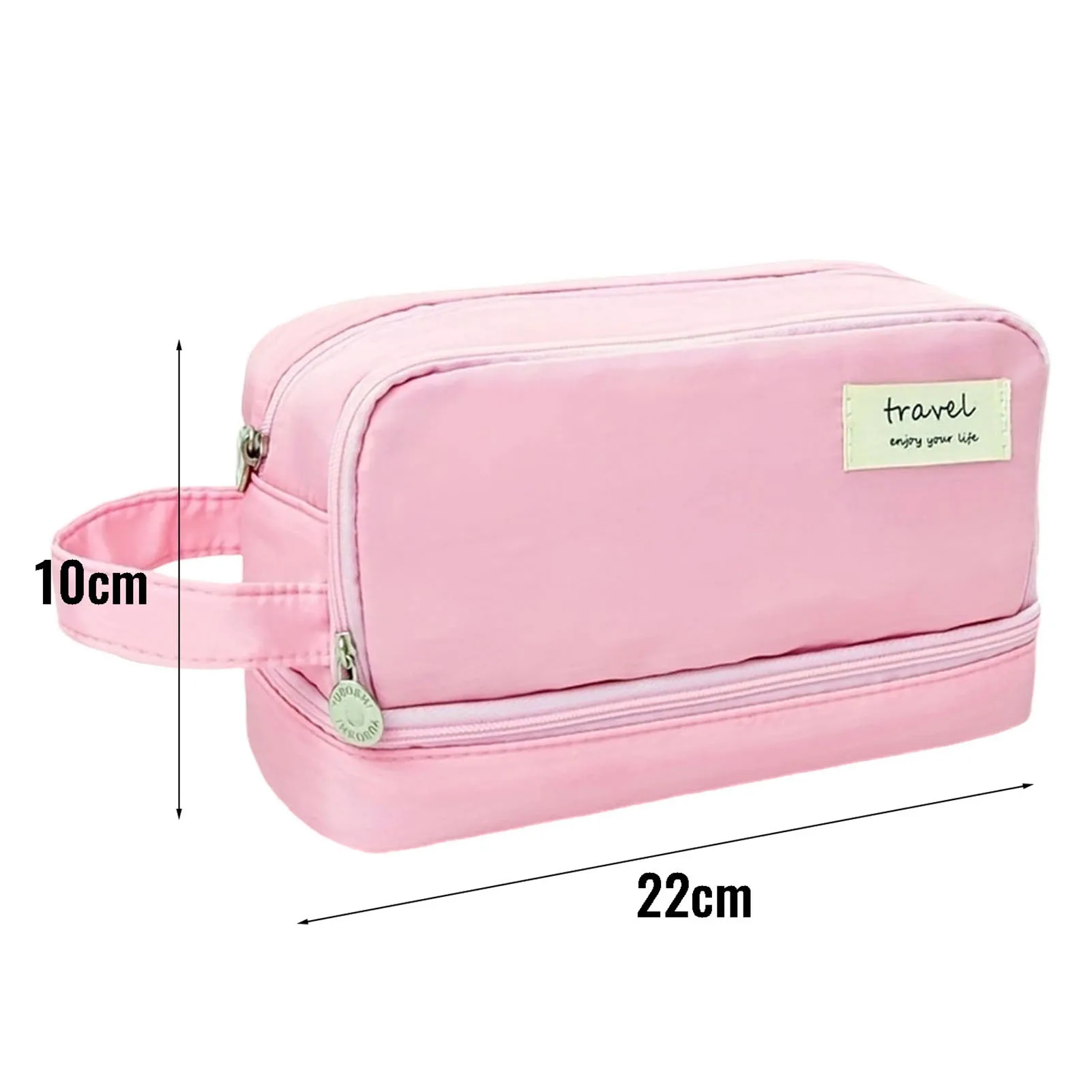 Large Capacity Pencil Stationery Box Simple Double Layer Durable Pencil Cases Portable Cosmetic Journaling Supplies Bag NOV99