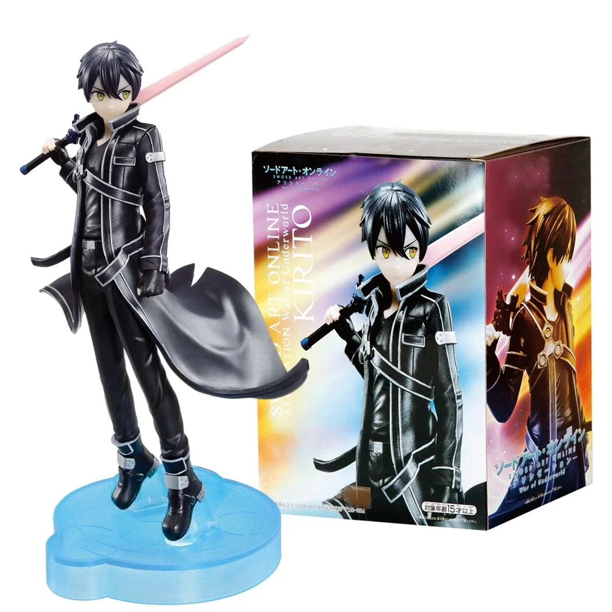 17cm anime espada arte on-line kirigaya kazuto figura guerra do submundo modelo brinquedo presente coleção yuuki asuna figura de ação pvc