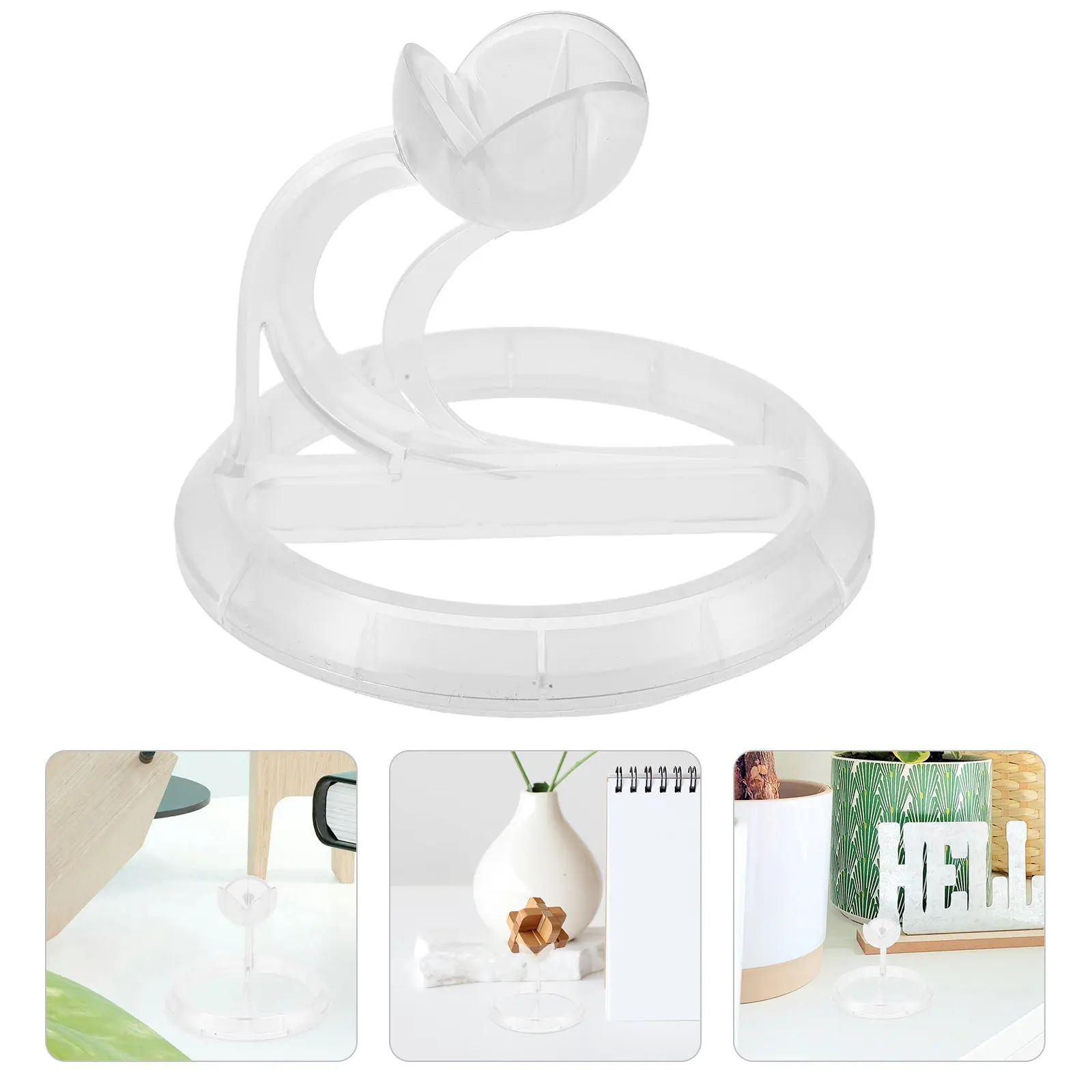 3Pcs Puzzle Cube Display Stand Round Base ABS Speed Cube Holder for Home Office Retail 360 Degree Showcase Modern Smooth Edge