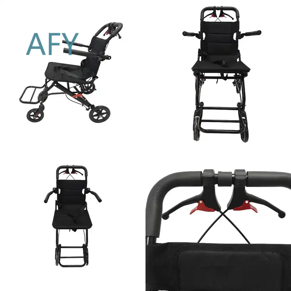 Wheelchair for Hospital Furniture for Healthcare Facilities for Elderly Care for Rehabilitation Centers Steel Manual Foldable