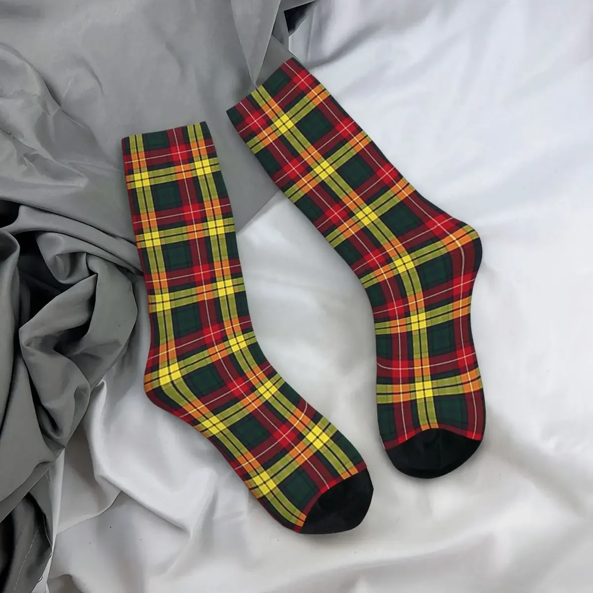 Clan Buchanan Tartan Socken Harajuku super weiche Strümpfe die ganze Saison lange Socken Zubehör für Unisex Geschenke