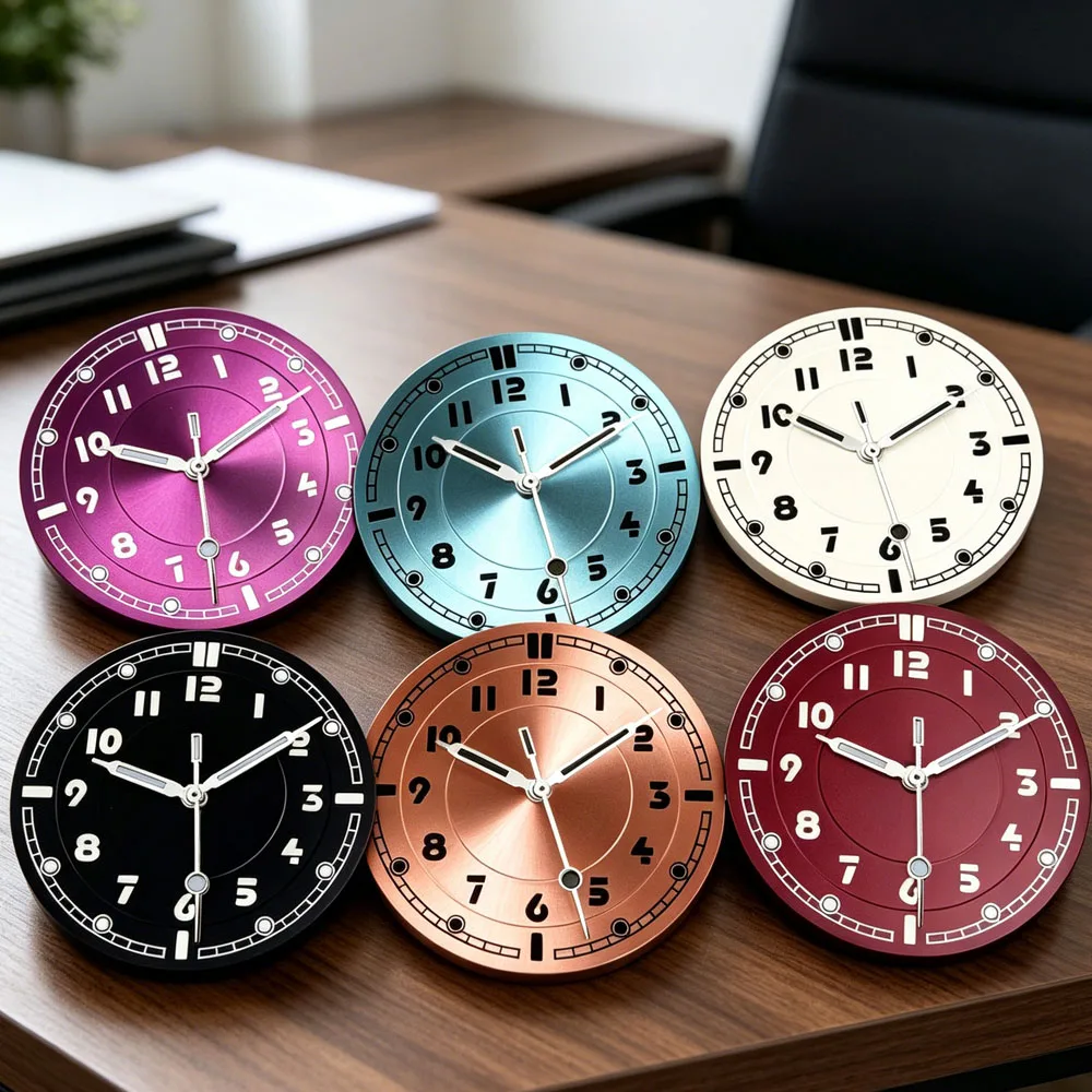 Black Blue 33.5mm Watch Dial Hand Set Luminous Fit NH35 NH36 ETA 2824 PT500 Movement For Pilot Diver Men Watch Parts Accessories
