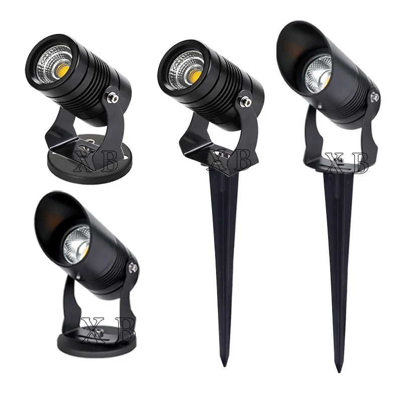 LED 정원 잔디 램프, 야외 LED 스파이크 라이트, 방수 조명, 정원 경로 스포트라이트, AC 85-265V, DC12V, 1W, 3W, 5W, 7W, 10W, 4 개