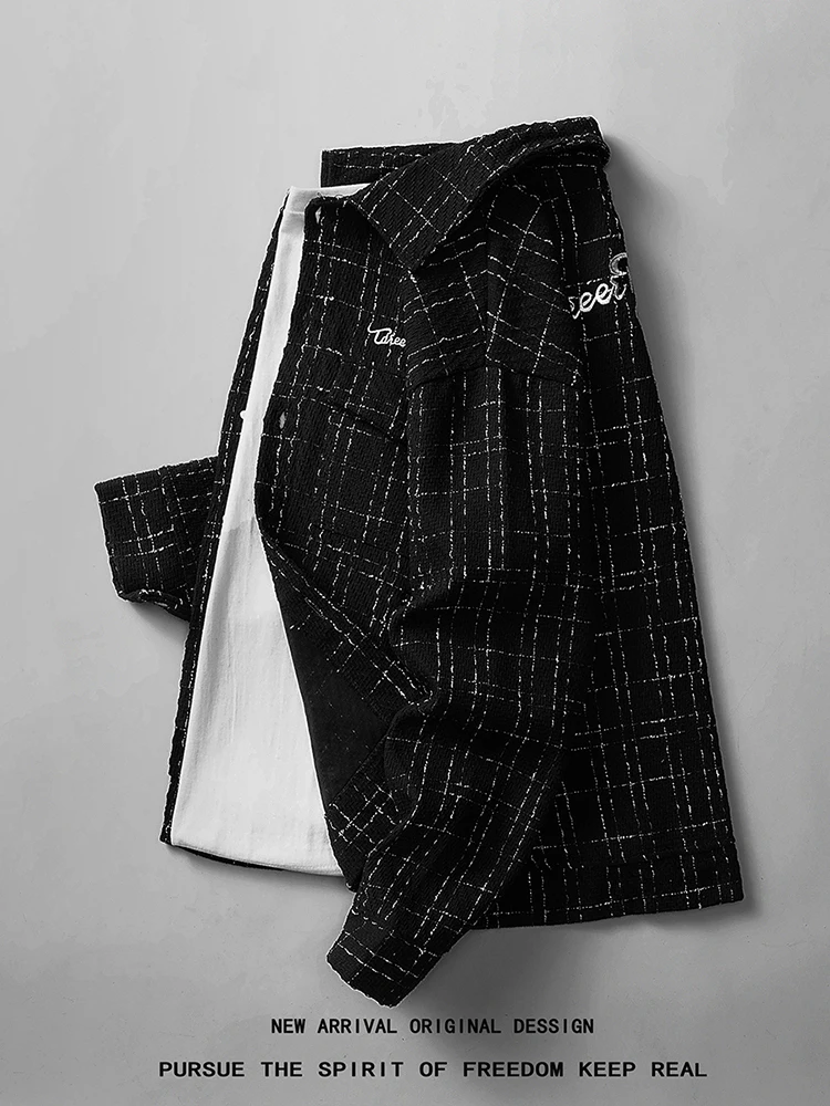 

Мужское повседневное свободное пальто премиум-класса в клетку Jaet, весенне-осеннее новое поступление, ветрозащитное длинное пальто све