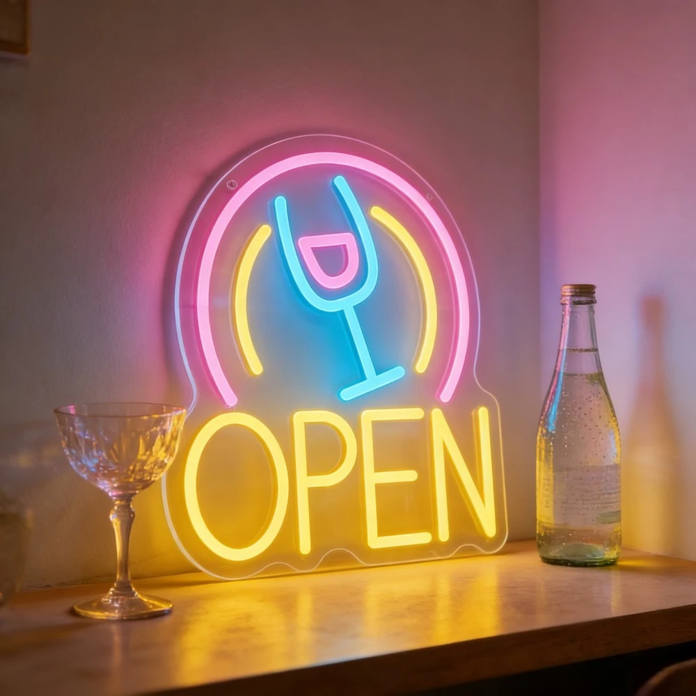 

﻿ Неоновая вывеска OPEN с USB-питанием, регулируемая по яркости, светодиодная неоновая вывеска для декора стен в торговых центрах, супермаркетах, барах, бистро, на вечеринках, в качестве подарков.