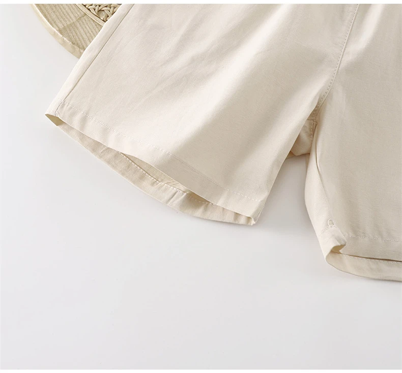 18M-7T شورت صيفي للأطفال والأولاد والبنات من القطن بخصر مطاطي #6