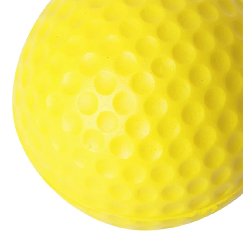 100Pcs Yellow Soft Elastic Indoor Practice PU Golf Ball