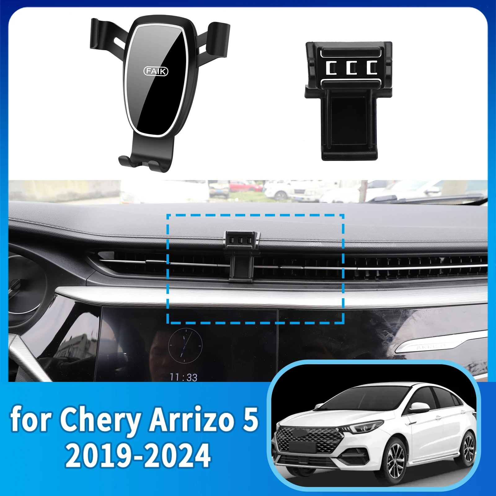 

Car Mobile Phone Holder for Chery Arrizo 5 EX 5 PRO 5 PLUS GT 2019~2024 Navigation Stand Auto GPS Bracket Accessories