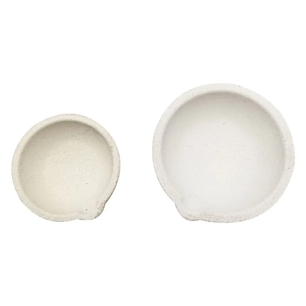 Heat-resistant Quartz Crucible with Spout with Clip Tongs Handle Jewelry Casting Tools Round Flat Bottom Metal Refining Tools