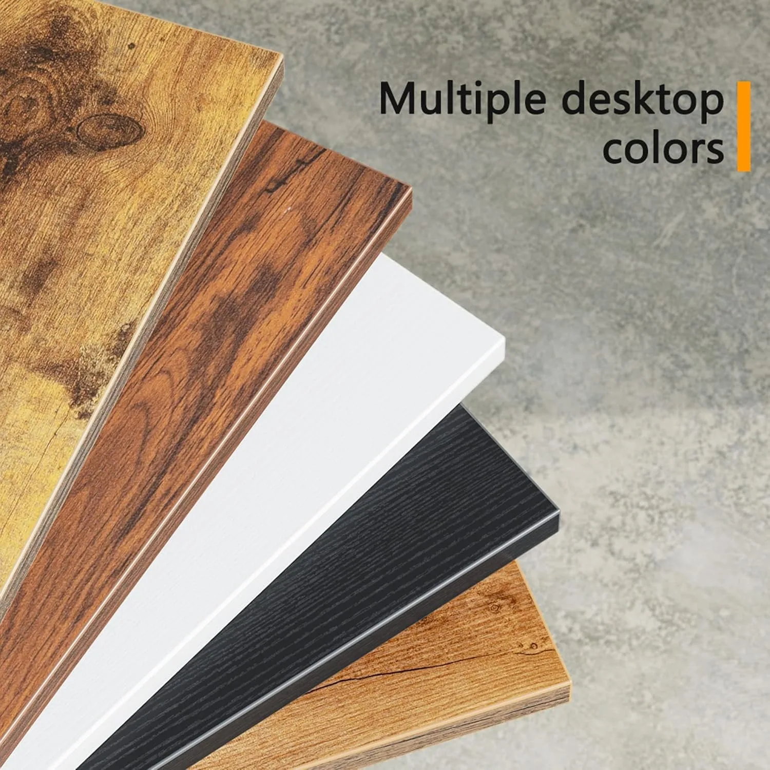 L-shaped office desk, 55.1-inch corner computer desk with storage rack, country brown